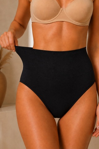 Fit Women Kadın Toparlayıcı Yüksek Bel Esnek Siyah Külot