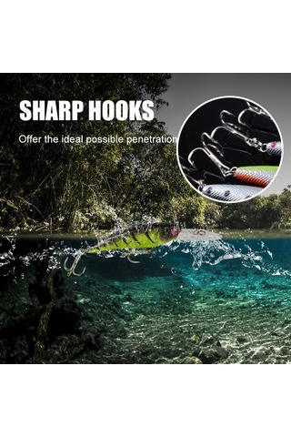 Novahub Gerçekçi Gözler Ve Desenlerle Donatılmış, Balık Avında Üstün Performans Sağlayan 20 Adet Yapay Balık Yemi, Yeni Tasarım