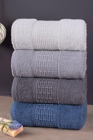 İpek 4&apos Lü Yumuşak Premium Büyük El Yüz Ve Baş Havlu Seti 50x90cm 800 Gram, Hs-ıpek 4 Renk