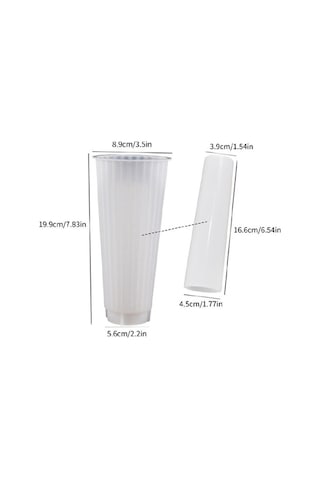 Epoksi Silikon Kalıp Dik Çizgili Vazo Kalıbı Beton Taş Tozu Vazo Mumluk Kalıbı 8.9x19.9 Cm