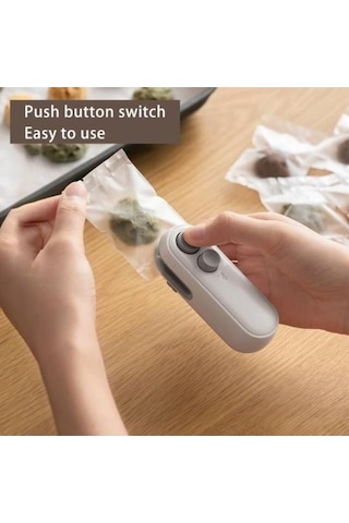 Trendooze Vakum Usb Taşınabilir Şarj Poşeti Mutfak Mini Manyetik Makinesi Kesici Kapatıcı Kapatıcı Kapama Isı İle Gıda Gadget Edilebilir Çanta Aperatifler Açıcı Ul Beyaz