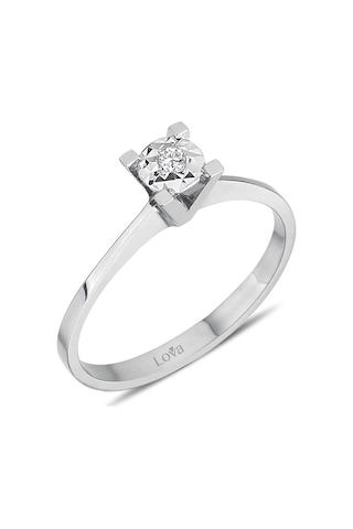 Lova 0,40 Karat Efektli Pırlanta Tektaş Yüzük - 1040101