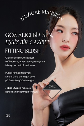 Ciltle Bütünleşen Ve Pürüzsüzleştiren, Yumuşak Dokulu Allık Muzıgae Mansıon Fitting Blush 03 03 Ecstays 36958693