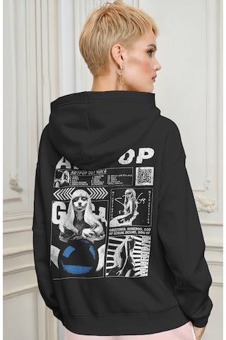 Sevbano Artpop Lady Gaga Şarkıcı Sırt Baskılı Unisex Oversize Premium Hoo Siyah