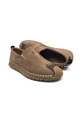 Luis Figo %100 Deri Ortopedik Erkek Yazlık Rahat Günlük Çarık Yeni Sezon Ayakkabı 40-44 Vizon Nubuk Vizon