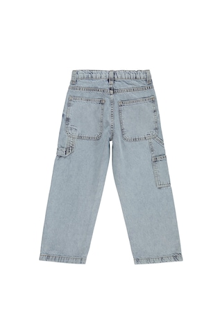 Civil Boys Erkek Çocuk Yan Cepli Baggy Kalıp 6-9 Yaş Pantolon Kot - Mavi Buz Mavi