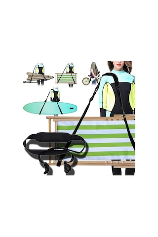 Bloomnest Açık Hava Taşınabilir Plaj Sandalyesi, Depolama Kayışı, Katlanır Bisiklet Denge Arabası Omuz Askısı, Kamp Plaj Yüzme Havuzu İçin Altın - Siyah