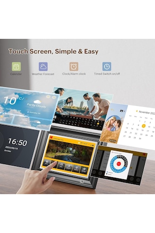 Wifi Dijital Resim Çerçevesi, Hd 1920 X 1200 Kkonsantrasyon Touch Elektronik Resim Çerçevesi, 10,1 İnç, 32 Gb Belle Standart