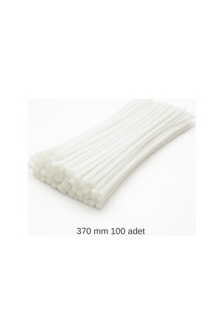 Seti 100 Adet Beyaz - Naylon Kablo Bağı 37 Cm 3 6 Mm Kalınlık Genel