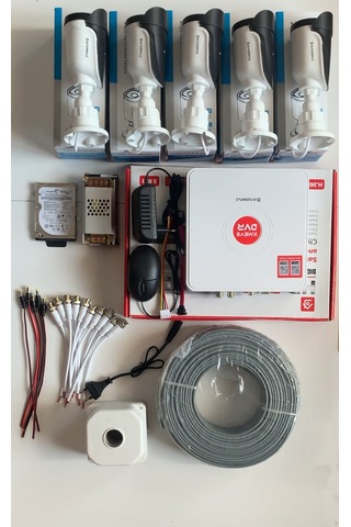 5 Kameralı Güvenlik Kamerası Seti - Kdj-5s-8w-ss-p-v1
