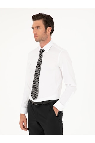 Cacharel Beyaz Slim Fit Pamuk Karışımlı Gömlek 15841036