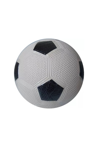 Janva Siyah Beyaz Maç Topu Futbol Topu Kauçuk + Pompa + Şişirme Iğnesi Beyaz
