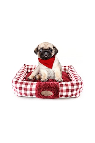 Geeroyoo Yumuşak Sıcak Evcil Hayvan Yatağı Bordo S