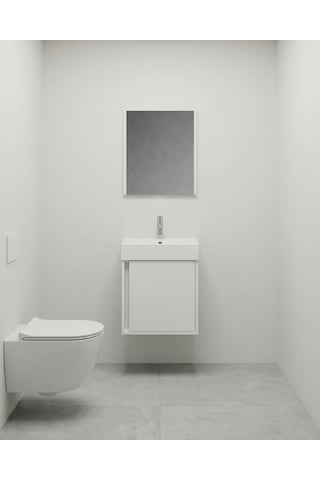 Vasa Kapaklı 50 Cm Beyaz Lavabo Dolabı Üçlü Set