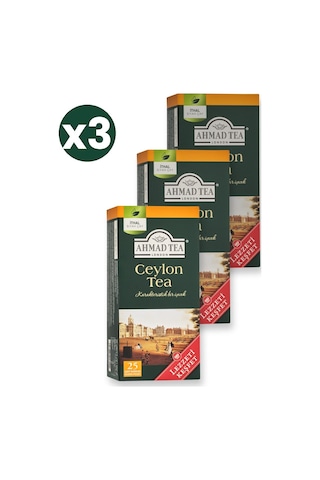 Ahmad Tea Ceylon Tea 25'li Bardak Poşet 3'li Ekonomik Paket Toplam 75 Bardak Poşet