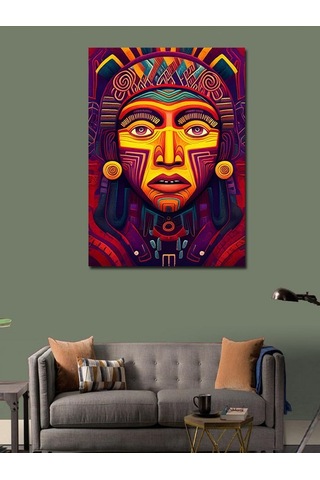 Kanvas Tablo Renkli Yüz Ve Sanat 70cmx100cm