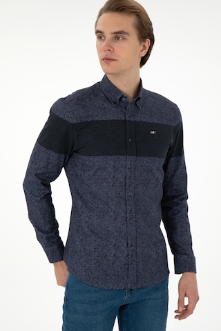 U.s. Polo Assn. Erkek Lacivert Gömlek Desenli 50291251-vr033 Lacivert