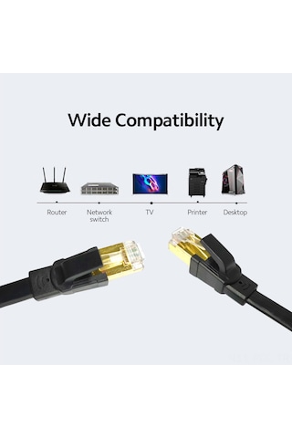 Padalink 3m Siyah Cat8 Ethernet Kablosu - 40gbps Hız, 2000mhz Bant Genişliği, 8 Çekirdekli, Çift Gömülü Ekranlı, 28awg Saf Oksijensiz Bakır Tel