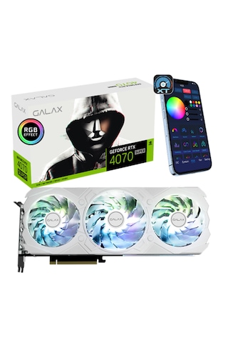 Galax GeForce RTX 4070 Super EX Gamer White 1-Click OC 47SOM7MD7KWE 12 GB GDDR6X 192 Bit Ekran Kartı