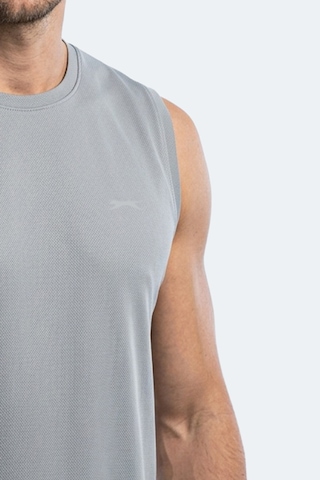 Slazenger Hazzar I Erkek Kolsuz Gümüş Tişört