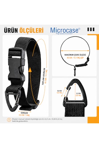 Microcase Ayarlanabilir Çok Amaçlı Kablo Hortum Vb Askılık Al5604 Siyah