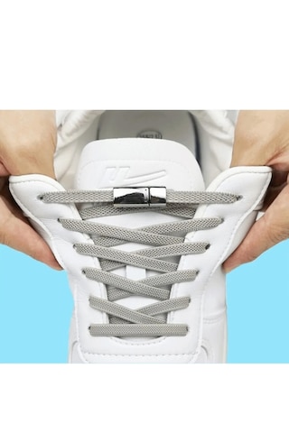 Elastik Lacivert Akıllı Kilitli Bağcık Mıknatıslı Tak Bırak 100cm Lacivert