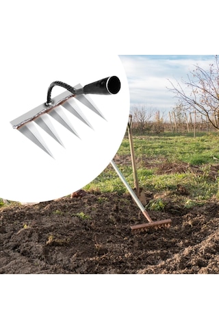 Suntek Bahçe El Tırmığı Metal Ayıklama Gevşetmek Için 20x13,5x28cm-5-dişli
