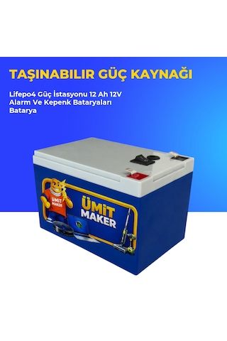 Lifepo4 Güç İstasyonu 12 Ah 12v Alarm Ve Kepenk Bataryaları Batarya