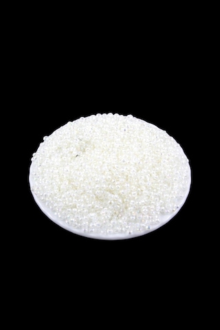 Beyaz Şeffaf 4 Mm Basık Boncuk Akseuar Takı Malzeme 25 Gr
