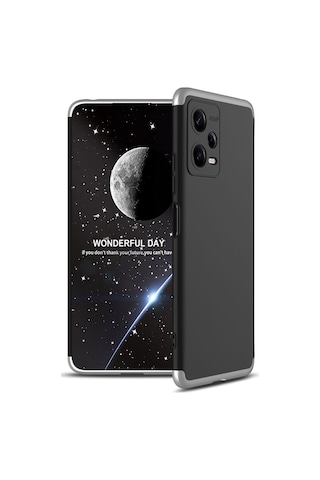 Xiaomi Redmi Note 12 5g Kılıf Zore Ays Kapak Siyah-Gri