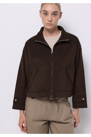 Colins Regular Fit Kadın Kahverengi Ceket Cl1076442 Q1.v1 Dbr Koyu Kahve