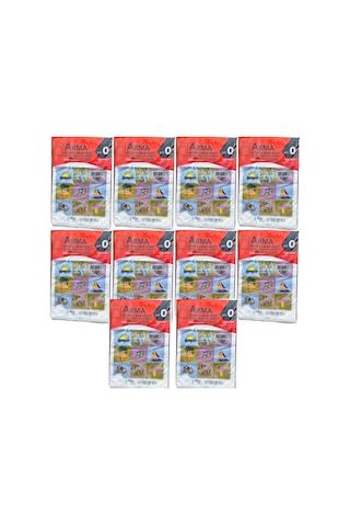 Arma Baskılı Mini Blok Poşet Torba - No : 0 - 20 x 30 CM. - Beyaz - 100 Adetlik 10 Paket