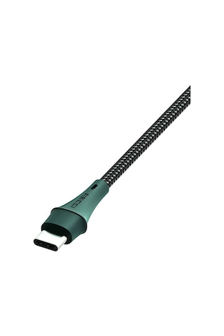Recci RTC-N19C Genbu Serisi USB-A to Type-C 3A Hızlı Şarj Özellikli Şarj ve Data Kablosu 1M Yeşil