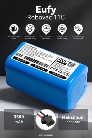 Eufy Robovac 11c 3500mah Robot Süpürge Bataryası K.k