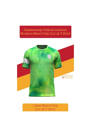 Gsstore Galatasaray Lisanslı Muslera Match Day Çocuk T-shirt Kişiye Özel Ahşap Kutulu Yeşil