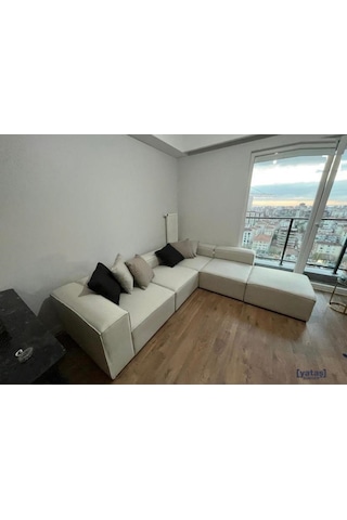 Most Mollis 5 Modül Köşe Koltuk 01 Kırık Beyaz Keten Kumaş Yumuşa