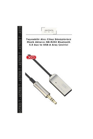 Taşınabilir Alıcı Cihaz Dönüştürücü Müzik Aktarıcı Nb-r202 Bluetooth 5.0 Aux To Usb-a Araç Çevirici