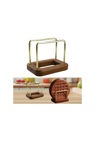 Pazly Suntek Kesme Tahtası Tutucu Rafı - Tencere Tutucusu Plaka, Restoran Odun Düzeni Odun