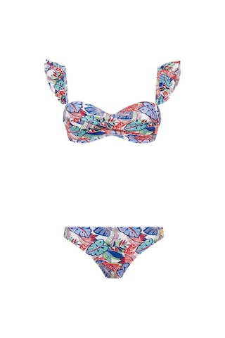 U.S. Polo Assn. Kadın Desenli Bikini Takım Çok Renkli