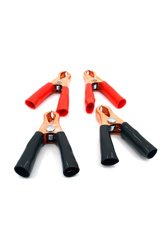 Mini Akü Takviye Pensesi Bakır Kaplama Maşa 2 Artı 2 Eksi Set