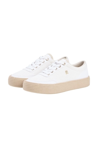 Tommy Hilfiger Kadın Foxing Platform Rope Ayakkabı Fw0fw091730lı Beyaz