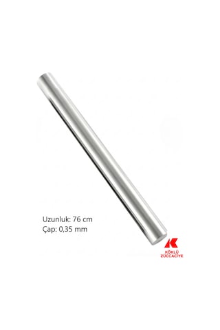 Paslanmaz Alüminyum Düz Metal Oklava 76 Cm