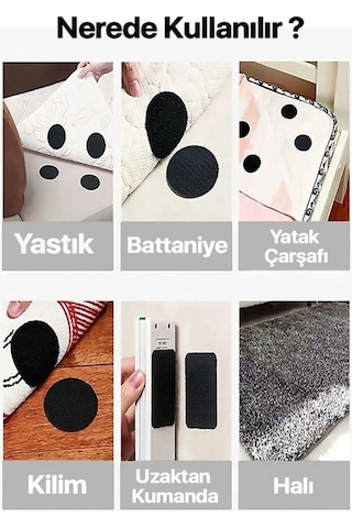 Halı Kilim Koltuk Örtüsü Sabitleyici Kaydırmaz Cırt Yıkanabilir Kendinden Yapışkanlı Ped 10 Adet