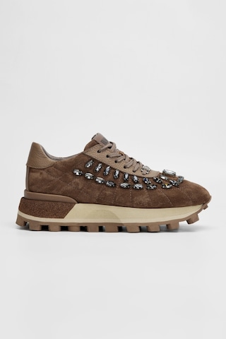 Valmenti Kadın Taba Süet Deri Sneakers & Spor Ayakkabı 1011 6187 Bn Ayk Sk23/24 Taba