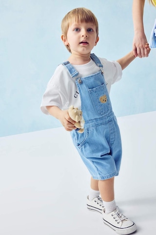 Defacto Ayıcılıklı Ayıcıklı Jean Tulum Erkek Bebek H2840A526SM Mavi