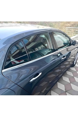 Ebal Otomotiv Renault Megane 4 Sedan Krom Cam Çıtası 6 parça 2015 ve üzeri P.Çelik