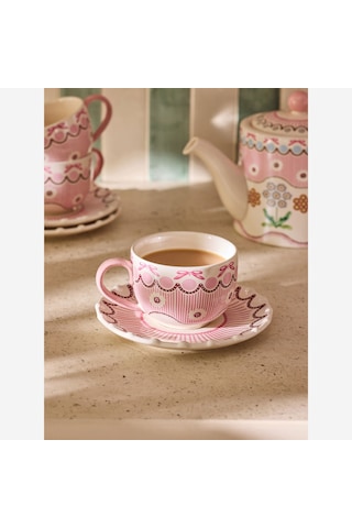 Pembe Stoneware Çay Fincanı 200 Ml