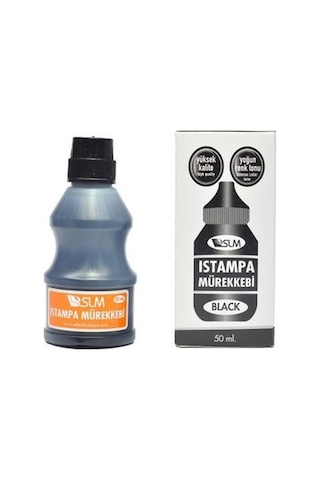 Slm 50 Ml Siyah Istampa Ve Kaşe Mürekkebi - 2'li Paket Slm 50 Ml Siyah Istampa Ve Kaşe Mürekkebi - 2'li Paket