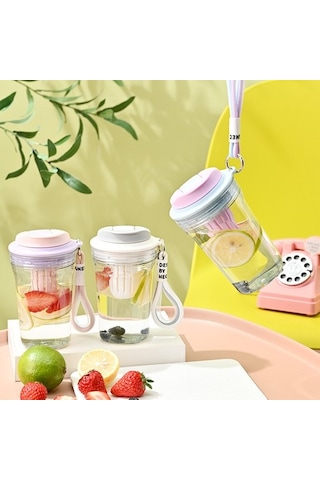 Saplı Öğrenci Sevimli Su Bardağı, Saman Fincanı, Çay Su Ayırma, Taşınabilir Kore Tarzı Içecek, Kahve Fincanı, 480ml Ht4wr5 Diğer