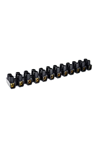 10 Adet No2 Siyah Sıra Klemens Maks. 2mm² Kabloya Kadar